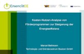 Kosten-Nutzen-Analyse von Förderprogrammen zur Steigerung …€¦ · Vorlage des Sächsischen Gewerbeenergiepasses • Zielgruppe: Kommunen und KMU Analyse der ausgewählten Förderprogramme