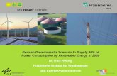 Dr. Kurt Rohrig Fraunhofer Institut für Windenergie und ... · biog. Abfälle Fotovoltaik Geothermie Europäischer Verbund ... 2050 (final energy consumption, based on 2008) 2000