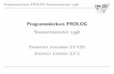 1998 Programmierkurs PROLOG Sommersemester...Programmierkurs PROLOG Sommersemester 1998 1.5 Literatur W. F. Clocksin and C. S. Mellish Programming in Prolog, 4th edition, Springer-Verlag