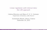 Linear regression with interval data: the LIR approach · 2020-01-06 · Linear regression with interval data: the LIR approach Andrea Wiencierz and Marco E. G. V. Cattaneo Department