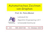 Automatisches Zeichnen von Graphen - Algorithm Engineeringls11-€¦ · Petra Mutzel: Automatisches Zeichnen von Graphen, WS07/08 2 Graphzeichnen = Zeichnen schöner Diagramme 0 10