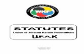 September 2012 Version n° 02 - africakarate.com€¦ · UFAK Statutes – Version n° 02 – 07 September 2012 - Page 2 on 47 TTAABBLLEE OOFF CCOONNTTEENNTTSS CH AAPPTTEERR EII .::