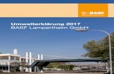 UB Lampertheim 2017-08 14 - EMAS · 2018-06-27 · mit unserem russischen Partner Gazprom auch im Transport von Erdgas aktiv. Kennzahlen Chemicals (Millionen €) 2016 ... 1.037 1.083