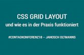 CSS GRID L AYOUT - Contao · 2019-10-29 · GRID UND/ODER FLEXBOX Flexbox CSS Grid Layout » eindimensional (horizontal oder vertikal) » zweidimensional (horizontal und vertikal)