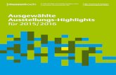 Ausgewählte Ausstellungs-Highlights für 2015/2016 · 2017-01-14 · Ausstellungs-Highlights für 2015/2016. Kölner Dom, Innenansicht, Foto: Andreas Möltgen. 2 ... Griechenland,