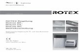 ROTEX Regelung RoCon M1 Betriebsanleitung · 2016-07-26 · ROTEX Regelung RoCon BF, RoCon U1, RoCon M1 Betriebsanleitung Elektronische Regelung für Öl- und Gas-Brennwert-Heizgeräte