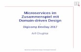 microservices und domain-driven design - Digicomp · 2017-10-24 · Microservices im Zusammenspiel mit Domain-driven Design-Digicomp DevDay 2017 Microservices und Domain-driven Design