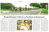 NW-August-Regenbogen-2018-1Regenbogenfahrt der Deut- schen Kinderkrebsstiftung. 49 Teilnehmer starteten am Sams- tag von Bielefeld aus zu ihrer einwöchigen Tour bis nach Er- furt.