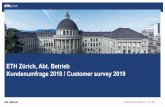 ETH Zürich, Abt. Betrieb Kundenumfrage 2019 / …...Abt. Betrieb Auswertung Kundenumfrage 2019| 01.01.2020 | 3 Rücklauf Gesamt total return 0% 5% 10% 15% 20% 25% 30% 35% 40% 45%