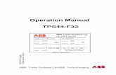 neues Deckblatt mit Textbaustein · 2018-05-10 · Operation Manual ABB Turbocharging ABB Turbo Systems Ltd CH 5401 Baden Type TPS44-F32 HT568480 nMmax 1231 t Mmax 680 nBmax 1169
