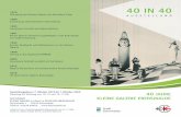 Einladung KG 40 Jahre 8 - Eberswalde · 2019-09-13 · 40 IN 40 AUSSTELLUNG 40 JAHRE KLEINE GALERIE EBERSWALDE Ausstellungsdauer: 7. Oktober 2019 bis 7. Oktober 2020 Dienstag bis
