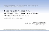 KI-Praktikum WS13/14 - Text Mining in wissenschaftlichen ...nbn:de:gbv:7… · Mit Hilfe von Text Mining und ggf. weiteren Methoden der KI wird der Inhalt der Literaturverzeichnisse