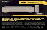 Produktinformationen AVR-X6200W€¦ · Streaming-Dienste wie Spotify Connect wiedergeben und tausende Internet-Radiosender hören. AVR-X6200W 9.2 KANAL AV-SURROUND-RECEIVER AVR-X6200W