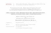 INKLUSION VON MENSCHEN MIT BEHINDERUNG …€¦ · Bachelor of Science (B.Sc.) Vorgelegt von: Bernadett Schmidt Betreuer: Prof. Dr. rer. biol. hum. Hans- Joachim Goetze Prof. Dr.