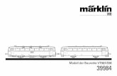 Modell der Baureihe VT98/VS98 39984€¦ · new numbering system. The powered rail busses became the class 798, the control cars and the trailer cars the class 998. In the Eighties