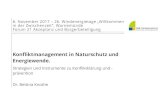Konfliktmanagement in Naturschutz und . · PDF file Forum 21 Akzeptanz und Bürgerbeteiligung Konfliktmanagement in Naturschutz und Energiewende. Strategien und Instrumente zu Konfliktklärung