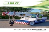 MC 220 - Max. TRAGFÄHIGKEIT 22 t - CMS · JMG CRANES s.r.l. Via Sito Nuovo, 14 29010 SARMATO (PC) +39 0523 887024 info@jmgcranes.com