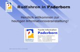 Herzlich willkommen zur heutigen Informationsveranstaltung!€¦ · Grafik: Verkehrsverein Paderborn, Karl Heinz Schäfer Radfahren in Paderborn Herzlich willkommen zur heutigen Informationsveranstaltung!