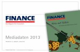 Mediadaten 2013 - FINANCE Magazin · Mediadaten 2013 Preisliste Nr. 13 – gültig ab 1. Januar 2013 FINANCIAL GATES GmbH – ein Unternehmen der F.A.Z.-Verlagsgruppe D a s M ag z