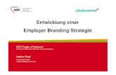 Entwicklung einer Employer Branding Strategie ... Employer Branding Strategie ESF-Projekt „Profissima“ (Professionalisierung, Profilierung, Personalmarketing) Nadine Riedl Personalentwicklerin
