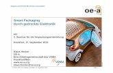 Smart Packaging durch gedruckte Elektronik · Organic electronics enables new applications and opens new markets 2012: 8 Bn US$, predominately by OLED displays Potential for a 50