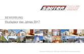 Stuckateur des Jahres 2017...1 «Stuckateur des Jahres 2017» Sauter GmbH / Carl-Benz-Str. 8 / 78224 Singen / Tel. 07731-9261190 / GESCHICHTE Die Anfänge der Firma Sauter GmbH Ausbau