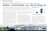 Dynamik auf dem Kölner Immobilienmarkt Neuer Rekord bei ... · Baubeginn ist im Ok-tober 2006, die Bauzeit beträgt voraus- ... der 17 Millionen teure Neubau Gustav-Heinemann-Ufer