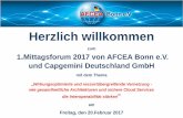 zum Mittagsforum 2017 von AFCEA Bonn e.V. und Capgemini ... · PDF file zum. 1. Mittagsforum 2017 von AFCEA Bonn e.V. und Capgemini Deutschland GmbH. mit dem Thema „ Wirkungsoptimierte
