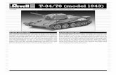 T-34/76 (model 1943) 03244-0389 · T-34/76 (model 1943) 03244-0389 ©2015 BY REVELL GmbH. A subsidiary of Hobbico, Inc. PRINTED IN GERMANY T-34/76 (model 1943) T-34/76 (model 1943)
