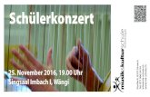 20161125 Flyer Wängi - Musik und Kulturschule Hinterthurgau · 2016-11-10 · Una Mattina, Ludovico Einaudi Bettina Burtscher, Harfe Carolan’s Concerto, Turlough O’Carolan Saoirs