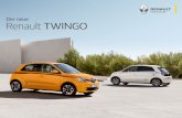 Der neue Renault TWINGO · 2020-06-18 · Der neue Renault Twingo begeistert mit seinem frischen Look: einer freundlichen Frontpartie, attraktiven Akzenten in glänzendem Chrom und