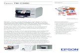 Epson TM-C3400 DATENBLATT - Endlos-Etikettenrollen · Epson TM‑C3400 mit dem neuen Economy‑Druckmodus für Anwender mit geringerem Druckaufkommen. Das vielseitige Modell eignet