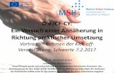 Die ICF-CY: Ein Versuch einer Annäherung in Richtung ...teilhabe-verbessern.de/media/downloads/... · ICF-CY zu denken kann in Schritten erfolgen, z.B. 1) In Kategorien der Big FIVE
