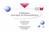 E-Business: Vom Hype zur Prozesseffizienz · 2017-09-20 · E-Business: Vom Hype zur Prozesseffizienz Dr. Ayelt Komus IDS Scheer AG Düsselorf a.komus@ids-scheer.de  0172 6868697