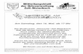 Mitteilungsblatt der Ortsverwaltung Zell-Weierbach · 2019-02-21 · 2. Der Gesangverein Sängerbund Zell-Weierbach e.V. 1864 stellte ein Antrag an die Verwaltung aus der Bür-gerstiftung