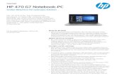 HP 470 G7 Notebook-PC · 2020-02-10 · Datenblatt | HP 470 G7 Notebook-PC HP empfiehlt Windows 10 Pro für Unternehmen HP 470 G7 Notebook-PC HP Zubehör und Ser vices (nicht enthalten)