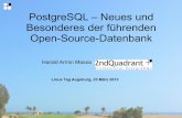 PostgreSQL – Neues und Besonderes der führenden ... Backup & Disaster Recovery Training Weiterentwicklung PostgreSQL im Kundenauftrag Personalwerbung erste Datenbankerfahrungen