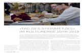 «TAG DES STEINMETZES» IM KULTURERBEJAHR 2018 · Die Schweiz war mit einer eigenen nationalen Kampagne dabei («Kunst und Stein» hat in der Aus gabe 02/2017 über deren Lancierung