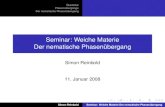 Seminar: Weiche Materie Der nematische Phasenübergangtheorie.physik.uni-konstanz.de/lsfuchs/lectures/seminar0708/s_reinb… · Überblick Phasenübergänge Der nematische Phasenübergang