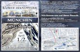 Faltblatt München Frühjahr 2017 - KreARTiv · UNST\HANDWERK MÜNCHEN 8. KreARTlv - Messe MVG - Museum/ München Einzigartiges Ambiente - internationale Aussteller zwischen galerieähnlicher