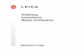 BAL-Leica-Pradovit-P2002 · de magasins de diapositives Einerlei, 0b Gemeinschaftsmagazin Oder platzsparendes LKM-Magazin der PRADOVITÔ P2002 transportiert das eine so gut wie das