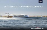 Nimbus Weekender 9...Die Weekender 9 (W9) ist ein 9 Meter Boot für Ausflüge, Aktivitäten und mit der Möglichkeit mit bis zu vier Personen an Bord zu übernachten. Die W9 ist voller