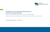 Phosphor in der Abwasserbehandlung Berliner Wasserbetriebe · Fachgespräch Phosphor Polstofffilter: Erste Versuchsergebnisse 17./18.5.2017 Kriterium Tuchfilter (Vorversuche) Raumfilter