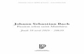 Johann Sebastian Bach - Philharmonie de Paris...2020/04/18  · 4 Johann Sebastian Bach (1685-1750) Matthäus-Passion [Passion selon saint Matthieu] BWV 244 Livret de Picander. Composition