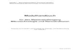 ModulHandbuch MuN Master20120914 · Fakultät 7 – Naturwissenschaftlich-Technische Fakultät II Masterstudiengang Mikrotechnologie und Nanostrukturen 3/59 Stand: 14.09.2012