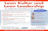 Seminar: Lean Kultur und Lean Leadership - ... So schaffen Sie es den Kulturwandel zu vollziehen Lean Kultur und Lean Leadership +++ Management Circle Intensiv-Seminar +++ Melden Sie