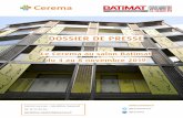 DOSSIER DE PRESSE...3 Dossier de presse – Le Cerema au salon Batimat 2019 Expert dans le domaine du bâtiment, le Cerema sera présent au salon Batimat du 4 au 8 novembre 2019 à