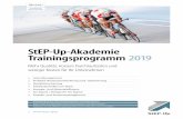 StEP-Up-Akademie Trainingsprogramm 2019 · 2018-09-19 · StEP-Up-Akademie Der inhaltliche Schwerpunkt der angebotenen Trainings, Lehrgänge und Workshops dreht sich um die Themenfelder