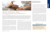 Was leistet die Augenakupunktur? · 2020-05-13 · Mikro-Akupunktur-Systeme liefern weitere Punkte Außerdem gehören zur Augenakupunktur nach Boel Fernpunkte an Hand, Knie und Fuß.