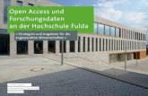 Open Access und Forschungsdaten an der Hochschule Fulda€¦ · ↘Open Access-Strategie des Bundesministeriums für Wissenschaft und Forschung, ... ↘Ulrich Herb, Open Science in